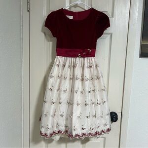 cinderella Red Velvet midi dress
